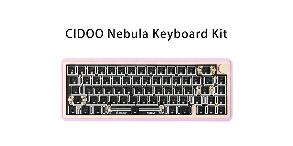 mechkeysStore's tweet photo. CIDOO Nebula is a colourful VIA programmable 65% three-mode mechancial keyboard kit with a soft-elastic gasket structure and vivid RGB backlight!!

More info:-
https://t.co/fLOODpNBuI

#NewLaunch #CIDOO #Nebula #KeyboardKit #BluetoothKeyboard #RGBKeyboard https://t.co/6l745rSHwO