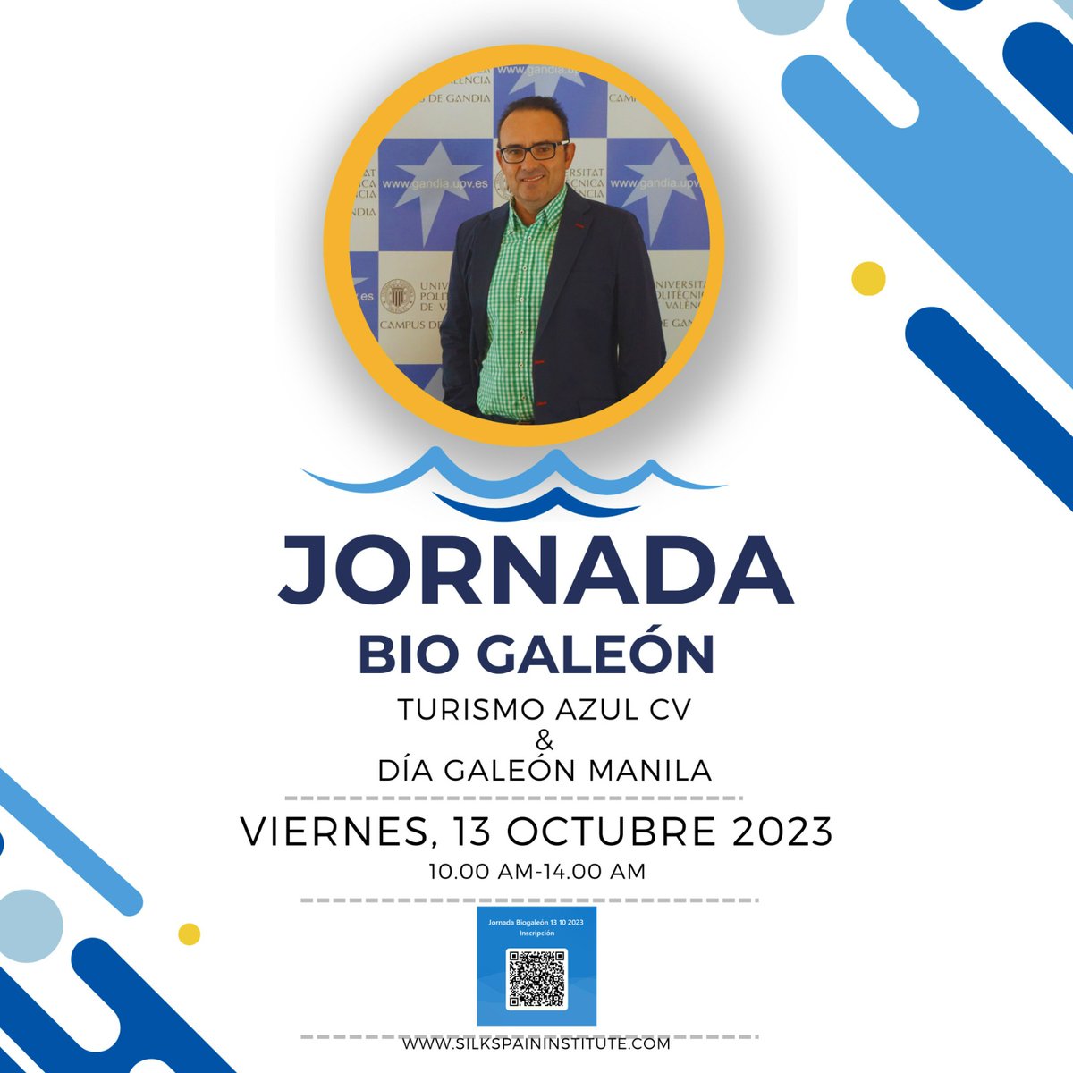 🌊✨Next Friday 13th October <a href="/MarinRoig/">Jose Marin-Roig</a>, Director of the Chair of Innovation at the <a href="/UPVCampusGandia/">Campus de Gandia | UPV</a>, will be a speaker at the Manila Galleon Day Celebration, organised by the <a href="/SilkSPInstitute/">SilkSpainInstitute</a> in collaboration with Turisme Comunitat Valenciana:

👉silkspaininstitute.com