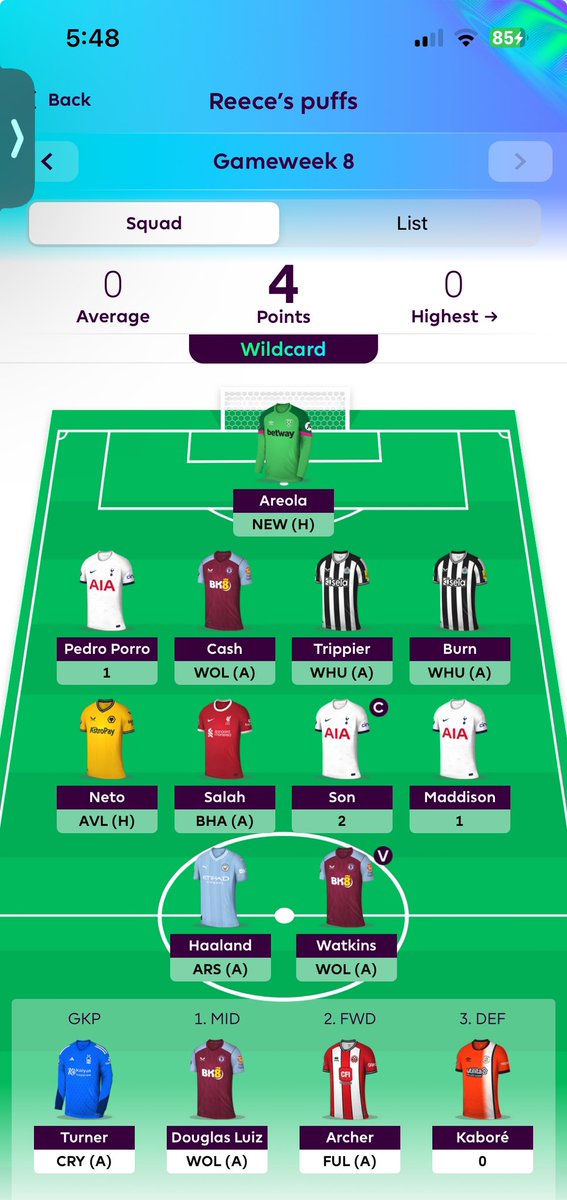 _varooon_'s tweet photo. @FPLxGod I’m not too gassed about my bench though 😕 https://t.co/F5sYUtkKWm