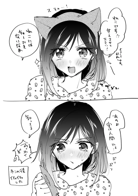 昔猫の日に描いた落書き 
