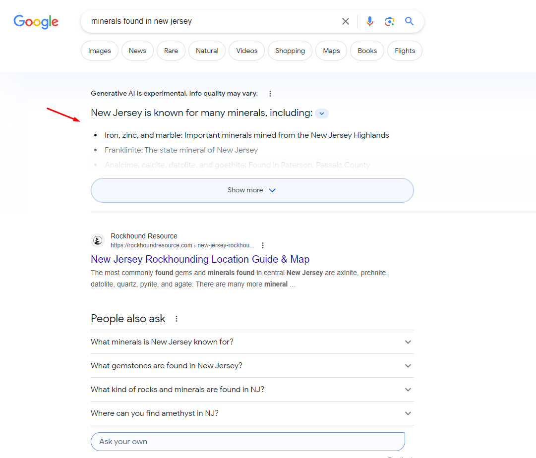 SGE continues to evolve. I'm now seeing what I'm calling "SGE lite" in the SERPs. SGE doesn't trigger a large block by default anymore... it's now much smaller with a large "Show more" button. Again, IMO SGE will not roll out unless it's revenue-neutral or positive... Stay tuned: