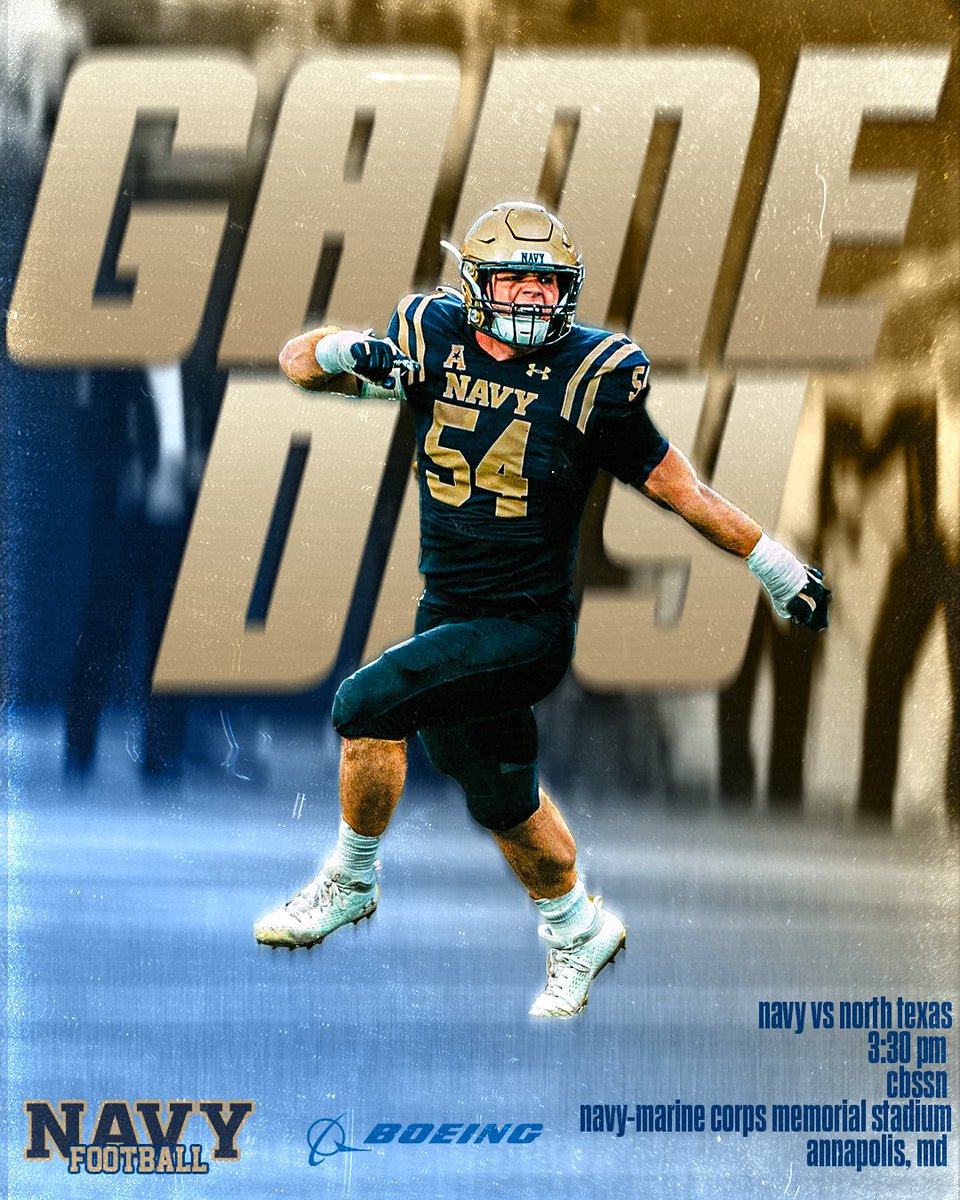 NavyFB's tweet photo. gameday

🆚: North Texas
⏰: 3:30 pm
📍: Navy-Marine Corps Memorial Stadium, Annapolis, Md.
📺: CBS Sports Network
📻: Navy Radio Network

#GoNavy | #RollGoats https://t.co/VdcM50j9MX