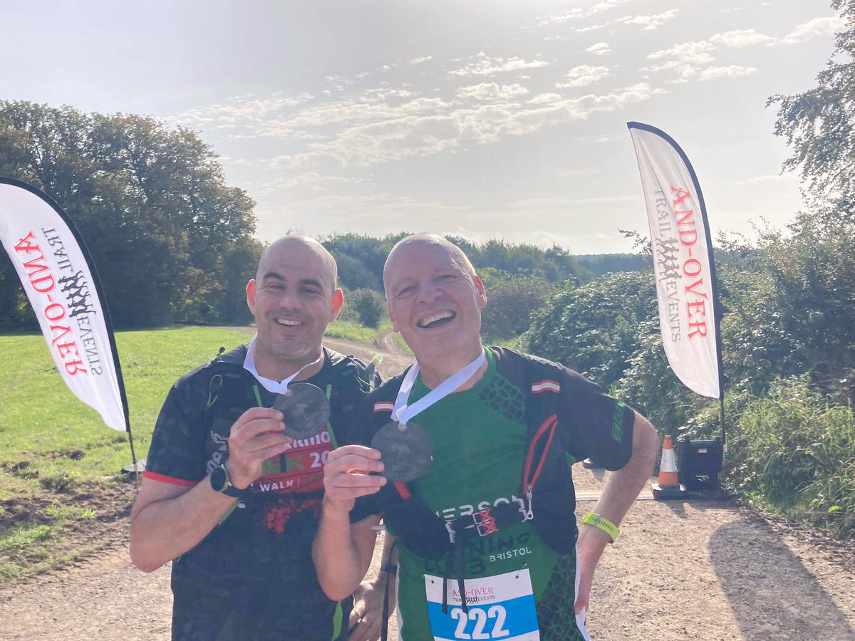 bristolpat's tweet photo. Barrows and Downs half marathon this morning with @profrichharris . Brilliant event. Highly recommend. https://t.co/Ml45Sh2Zfp