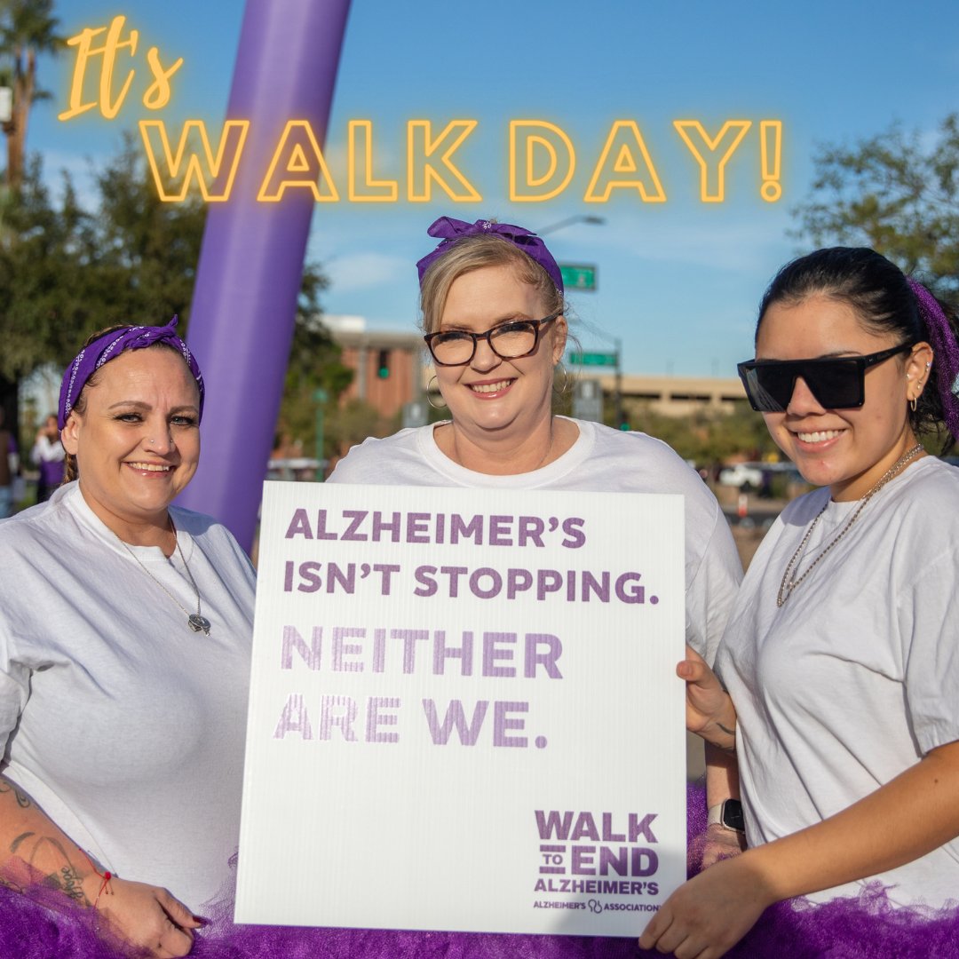 Happy Walk day to those participating in our #Walk2EndAlz - Guilford County! Today, participants are gathering at First National Bank Field to support the fight to #ENDALZ. Thank you to all of you who are making a difference! #ShowYourPurple #GreensboroNC #GuilfordCountyNC