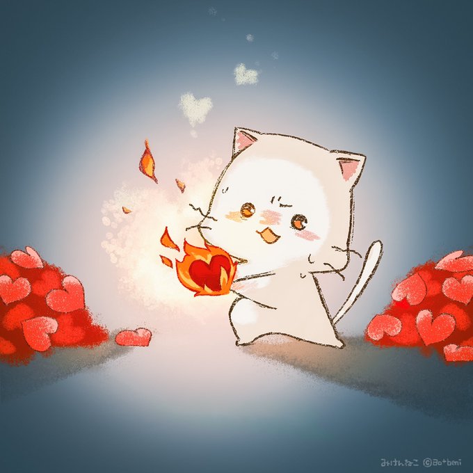 「赤面 白い猫」のTwitter画像/イラスト(新着)｜2ページ目
