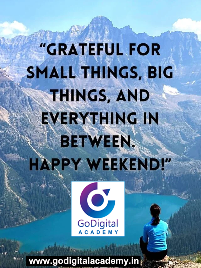 Godigital Academy is wishing you all happy weekend...
#happysaturday #happyweekend #happyweekendeveryone #saturday #weekendvibes #estar #hiring2022 #digitalmarketingtraininginstitute #worldcup2023 #ipl23 #saturdaymood #SaturdayVibes #SaturdaySpecial #SaturdayThoughts #sundayvibes