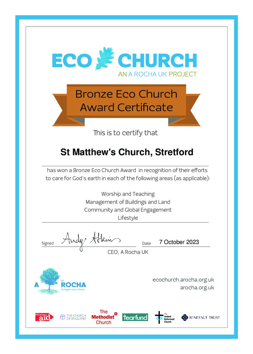 We are really pleased to have reached our Bronze Eco-Award!