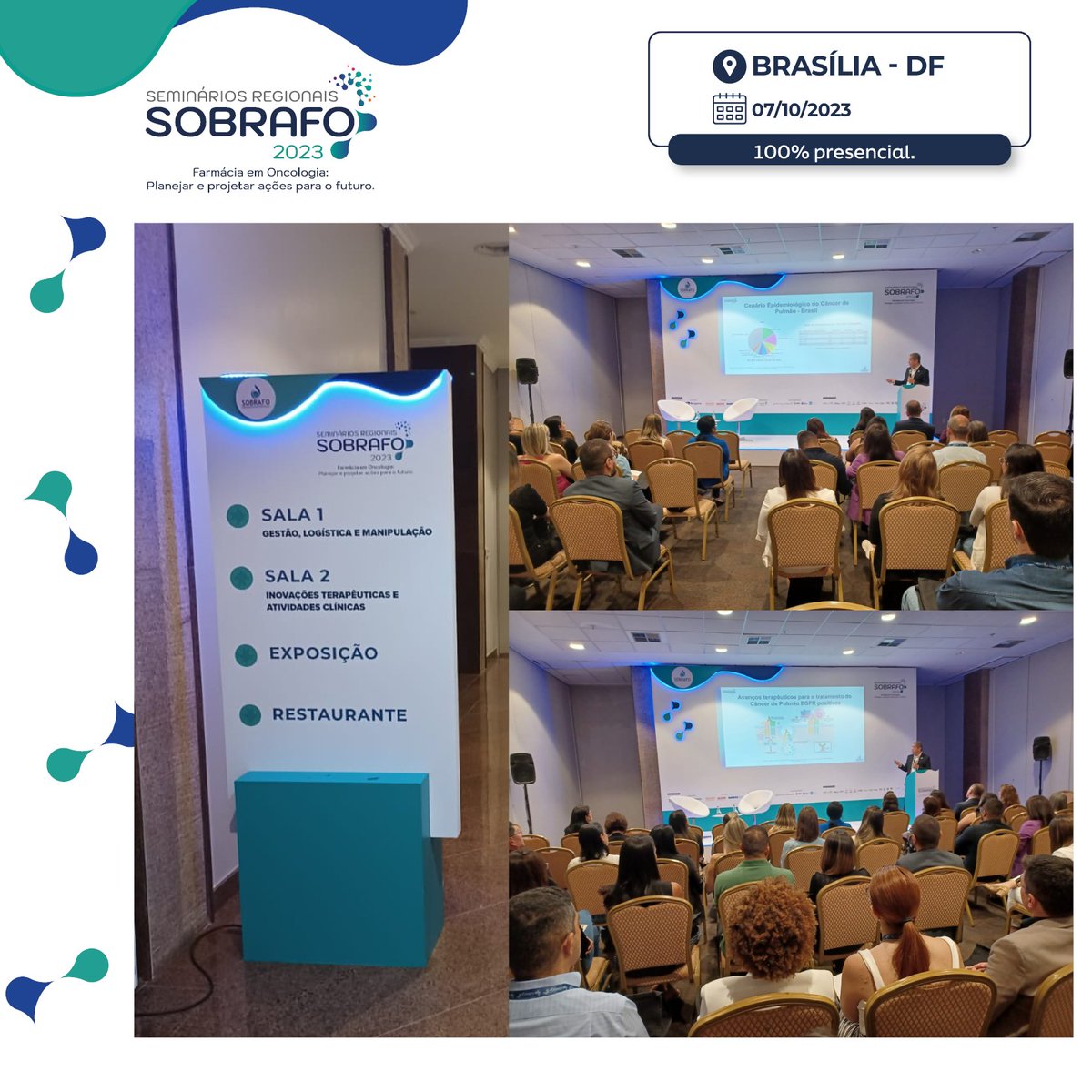 SOBRAFO's tweet photo. Farmacêuticos Especialistas em Oncologia no Seminário Regional SOBRAFO 2023 em Brasília (DF).

Destaque: Simpósio Satélite Janssen com o tema Avanços e Desafios para o Tratamento do Câncer de Pulmão no SUS, com Mario Jorge Sobreira e Natalie Ancheschi.

#seminarios2023 #sobrafo https://t.co/GZCL6Vy7a6