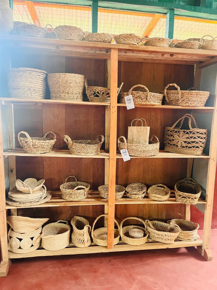 In 2021 we started our intervention on banana fibre in Bade village. Today the fine beautiful products made by our women are selling like ‘hot cakes’ - thereby enhancing their income. Happy to inaugurate the new Center &amp; many more to come😊.