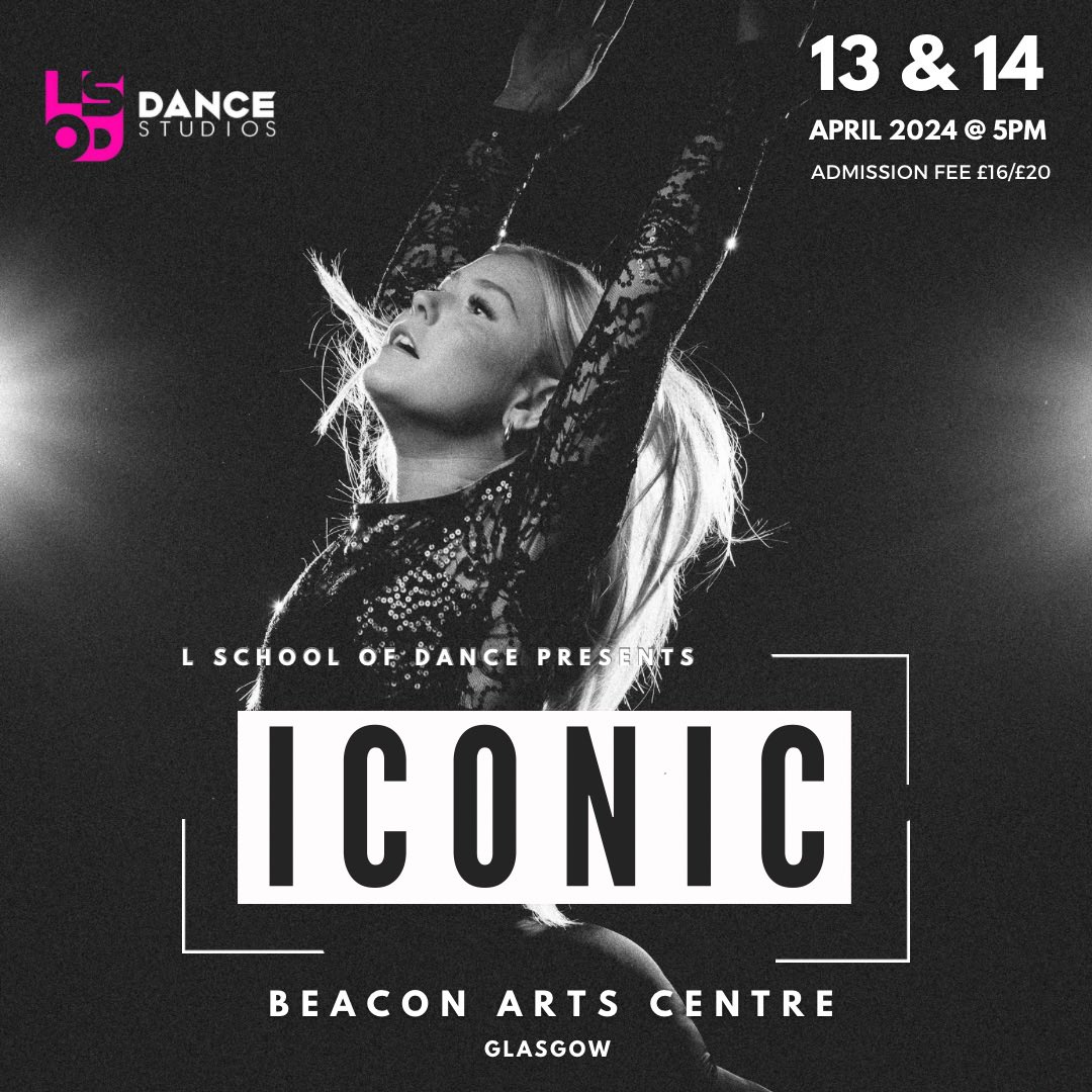 SAVE THE DATE … 💖🖤💖

Tickets for our 2024 show ‘ICONIC’ will be on sale from Saturday 4th November via the Beacon Arts Centre website or by calling the box office!

#weareiconic #teamlsod #weleadyoufollow