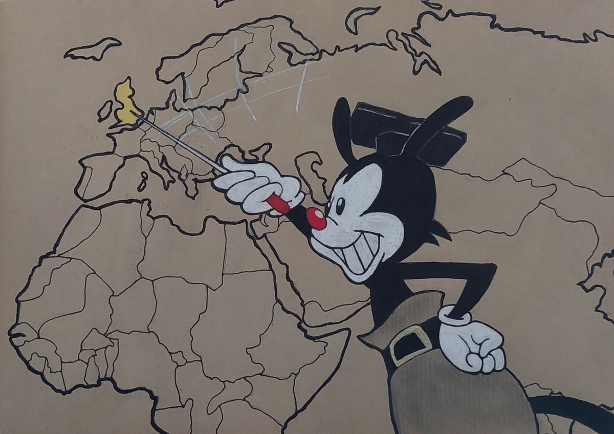 Rowbini's tweet photo. Inktober 23 day 5: Map
@inktober  @animaniacs #yakko #countriesoftheworld #inktober #inktoberday7   #inktober2023 #map #sketchbook #pendrawing #pencildrawing #inkdrawing #practicedrawing #art #myart #myartwork #coolart #makearteveryday #movieart  #illustration #cartoonart https://t.co/Z1TFJsLl0n