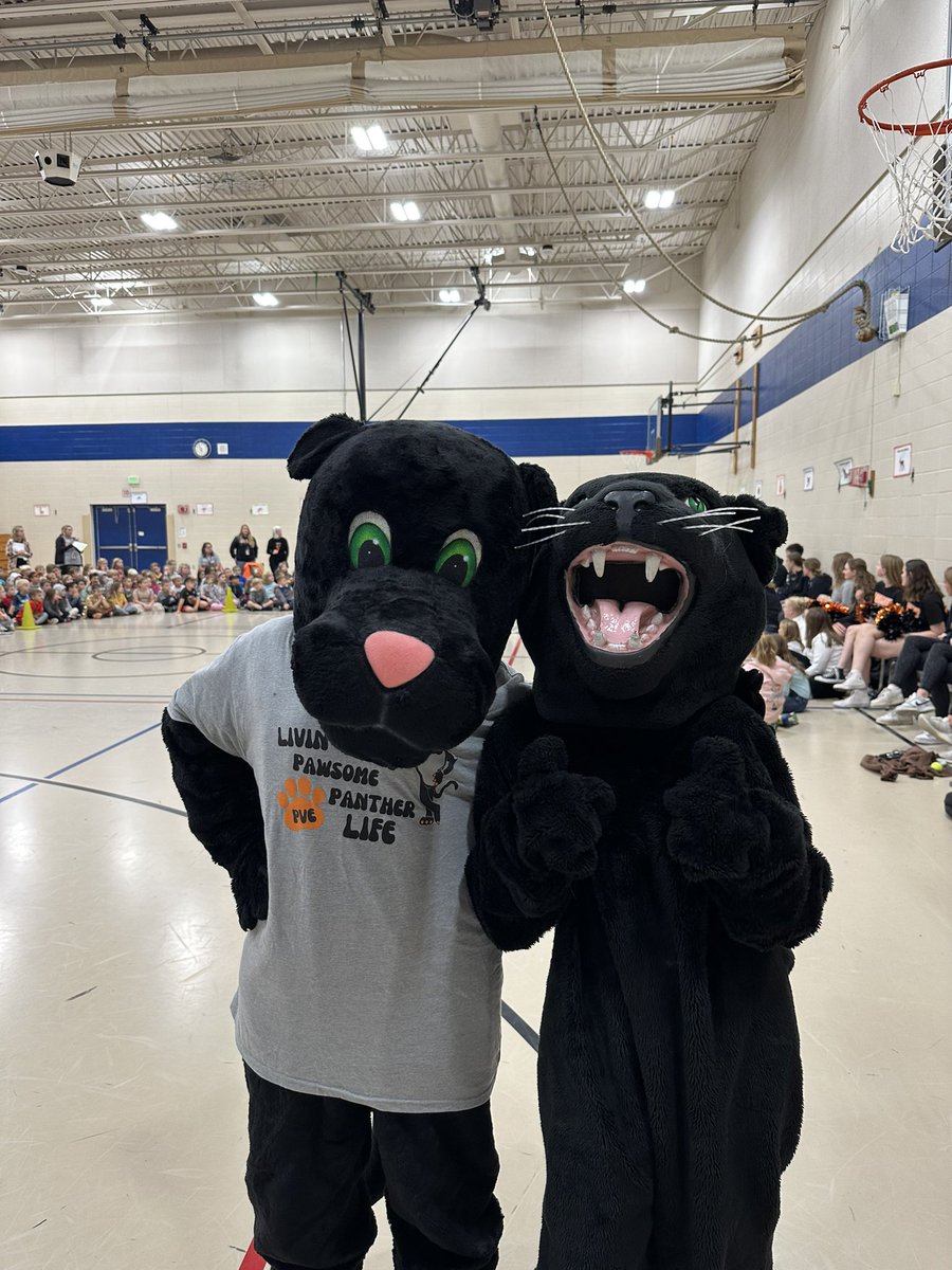 OregonPanthers's tweet photo. Thank you to this group of fall sports participants who went to Prairie View Elementary School yesterday to share some words of encouragement with the younger students. Many related their comments to PVE’s monthly theme of ATTITUDE. All 10 fall sports were represented! 🧡🖤 https://t.co/rSxeOxgqF0