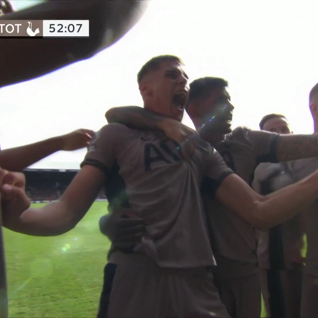 James Maddison to Micky van de Ven!10-man Spurs go 1-0 up on Luton Town.📺 @USANetwork