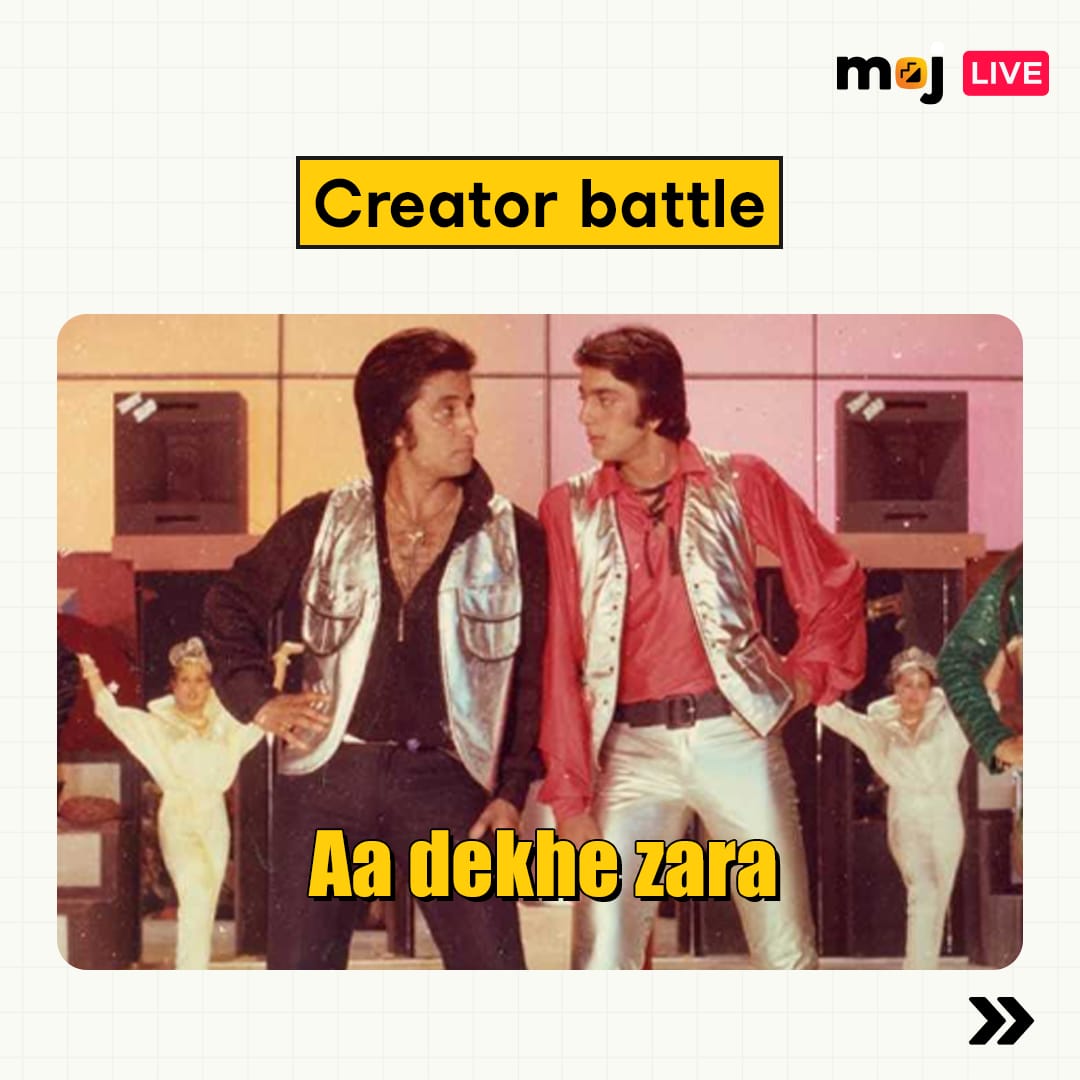 mojappofficial's tweet photo. Har ek feature hai ek gaana, har gaane ki hai ek alag baat, 
MannMoji support kar rahe apne creators ko aur unhe chahiye aapka sath🔥❤️

#MojPeHiMojHai #CreatorBattle #VirtualGifts 
#LiveLens https://t.co/LFH1jdpuTJ