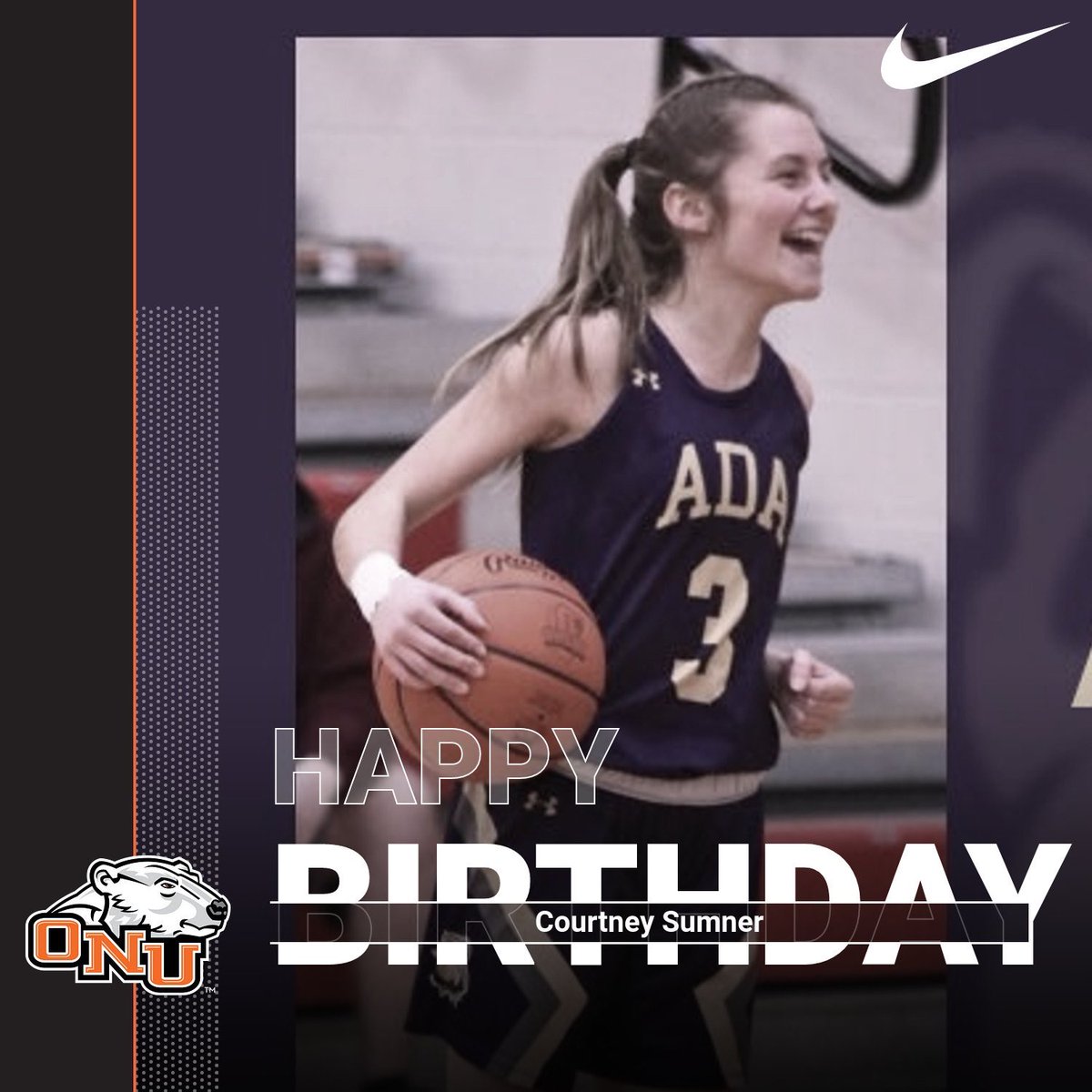 Onuwomensbball's tweet photo. Happy Birthday to Freshman, Courtney Sumner 🐻‍❄️🎉 https://t.co/BOiwLJxJ2x