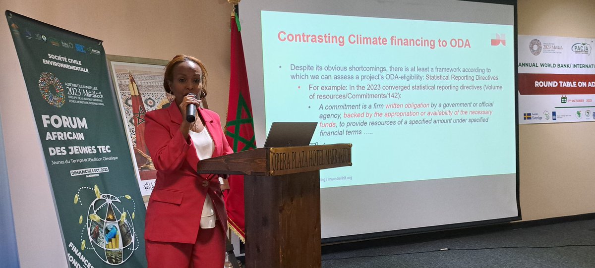 Cpmwangi's tweet photo. There is a serious lack of transparency in reporting climate finance. There is often a mix of commitments and actual disbursements; Martha Bekele #adaptation4Africa #financeadaptation #cop28 @PACJA1 @mithika_mwenda https://t.co/dyGgx5ey0z