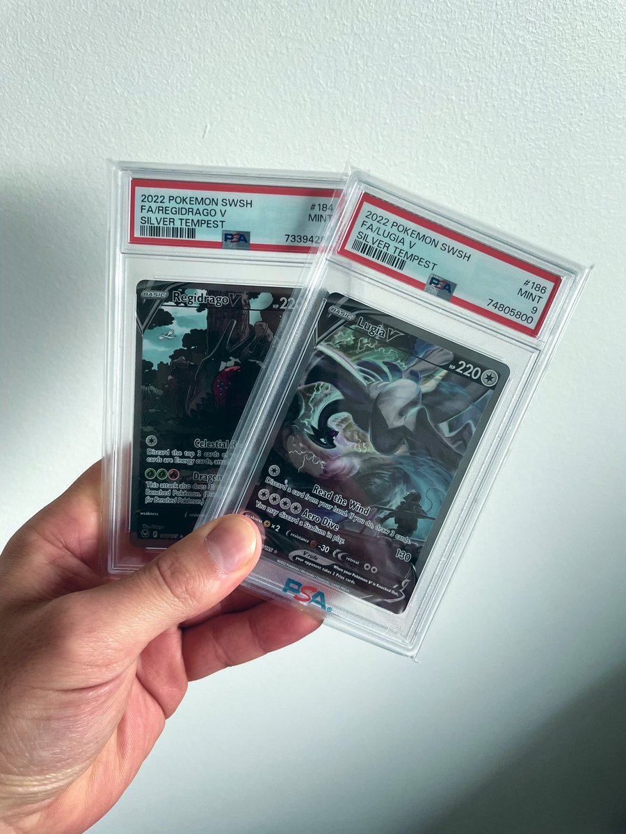 Got a hold on these two.. I'll always be a kid! 

#PSA #pokemon #TCG #childhood