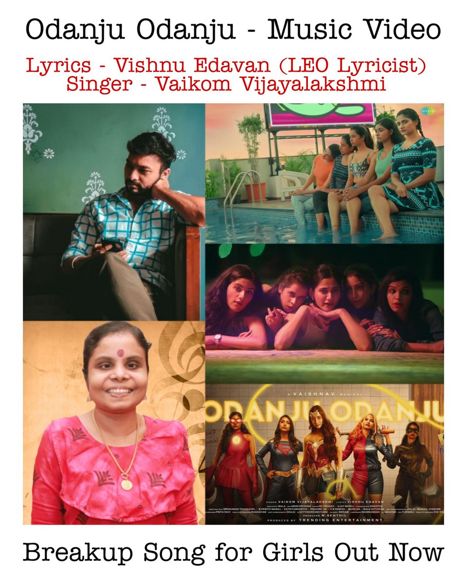 Losliya.mariya.96_fc 😘♥️ (@prakash_losliya) on Twitter photo Get ready for the girls breakup party! Presenting the Music video of #OdanjuOdanju - A #BreakUpSong
youtu.be/zf45ZGqIFiE
<a href="/saregamasouth/">Saregama South</a> <a href="/TrendingEntmt/">Trending Entertainment</a> <a href="/VGBALA21/">V.G.BALA</a> #Losliya <a href="/VishnuEdavan1/">Vishnu Edavan</a> <a href="/Arunkrishna_21/">Arun Radhakrishnan</a> @mohamedkuraish1 <a href="/RagavRocky1/">Ragav Official</a> #Abeneya @Maalu1815 <a href="/proyuvraaj/">Yuvraaj</a> #LEO Get ready for the girls breakup party! Presenting the Music video of #OdanjuOdanju - A #BreakUpSong
youtu.be/zf45ZGqIFiE
<a href="/saregamasouth/">Saregama South</a> <a href="/TrendingEntmt/">Trending Entertainment</a> <a href="/VGBALA21/">V.G.BALA</a> #Losliya <a href="/VishnuEdavan1/">Vishnu Edavan</a> <a href="/Arunkrishna_21/">Arun Radhakrishnan</a> @mohamedkuraish1 <a href="/RagavRocky1/">Ragav Official</a> #Abeneya @Maalu1815 <a href="/proyuvraaj/">Yuvraaj</a> #LEO