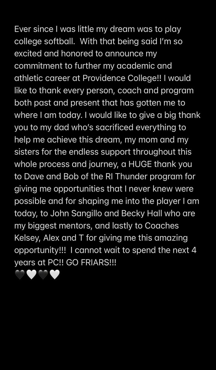 Sofia Lieto 2025 (@sofia_lieto) on Twitter photo GO FRIARS!!! 🖤🤍🖤🤍 <a href="/PCfriarsoftball/">Providence Softball</a> <a href="/KelseyChrist221/">Coach Kelsey</a> @Tarannnn_14 <a href="/CoachAlexG/">Alex Gustafson</a> <a href="/LottiRhode/">Rhode Island Thunder 18U National-Lotti</a> <a href="/BobRossiRITG/">Bob Rossi</a> <a href="/thunderjam134/">dave lotti</a> GO FRIARS!!! 🖤🤍🖤🤍 <a href="/PCfriarsoftball/">Providence Softball</a> <a href="/KelseyChrist221/">Coach Kelsey</a> @Tarannnn_14 <a href="/CoachAlexG/">Alex Gustafson</a> <a href="/LottiRhode/">Rhode Island Thunder 18U National-Lotti</a> <a href="/BobRossiRITG/">Bob Rossi</a> <a href="/thunderjam134/">dave lotti</a>