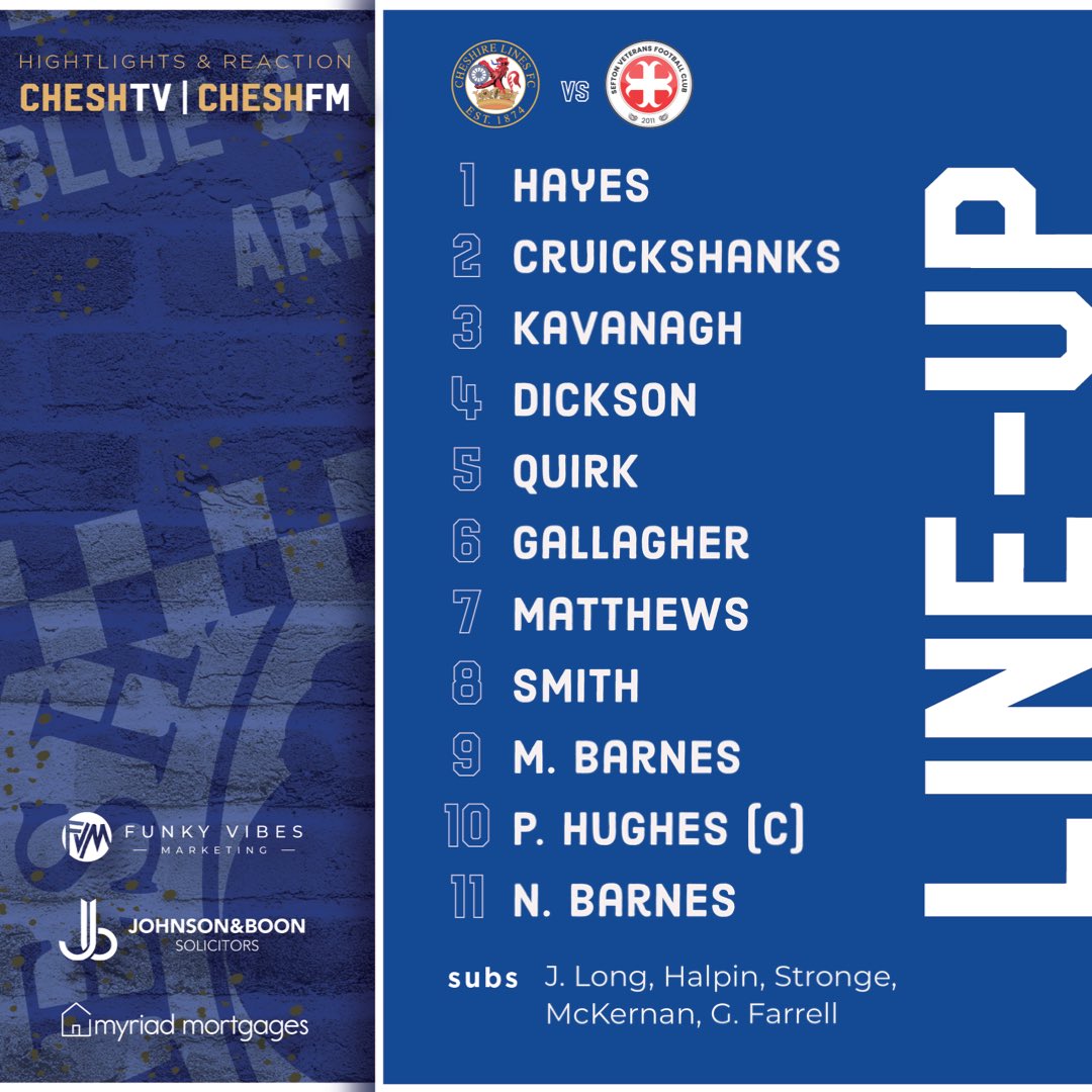 CheshireLinesFC's tweet photo. Here’s the line-up for today’s game. Come on #thechesh 🙌🏼💙🤍
#clfcvsoafc #matchday #upthechesh #lobl #grassrootsfootball #football #merseyside #merseysidefootball #liverpool #liverpoolfootball #footballseason @livoldboys https://t.co/OiPpoDesSo