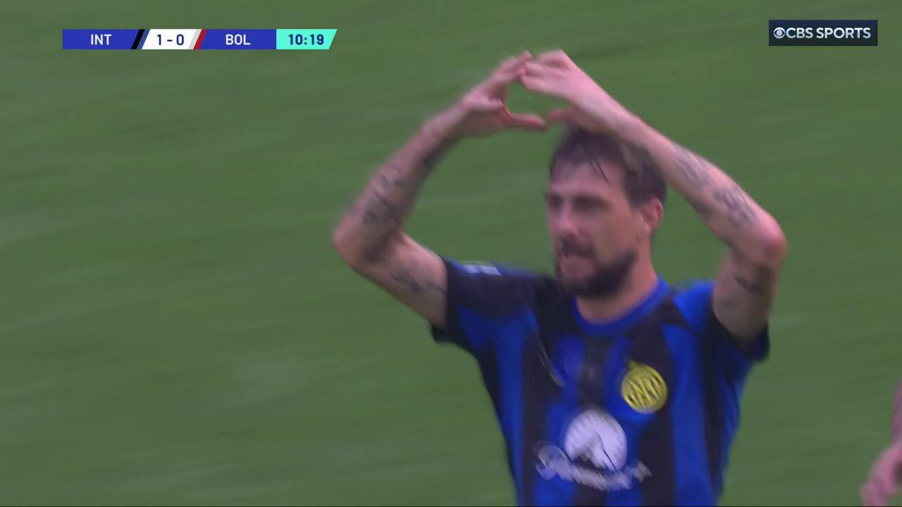 Francesco Acerbi reacts quickest and gets his first goal of the season💥