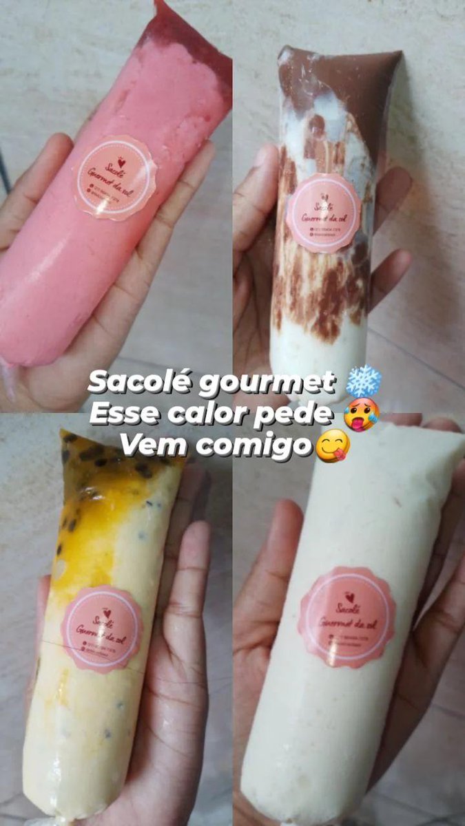 _sthemorena's tweet photo. Gente, me ajuda na divulgação do nosso trabalho! Agradeço desde já ❤️

Sacolé gourmet, todos os sabores são R$ 4,50 🥰

-Fazemos Entregamos 🛵💛

-Trabalhamos com encomendas 📦❤️ https://t.co/3mgenkcwcT