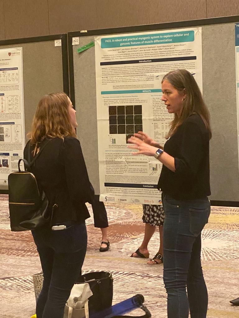 Inst_Myologie's tweet photo. #WMS2023 * Day 3 * Louise Benarroch and @antonioatalaia presenting their work at @WorldMuscleSoc congress during short oral presentations' & posters' sessions. #striatedmuscle #laminopathies #treatabolome
@researchmyology @BiotherapiesIns https://t.co/DNrak4fEiE