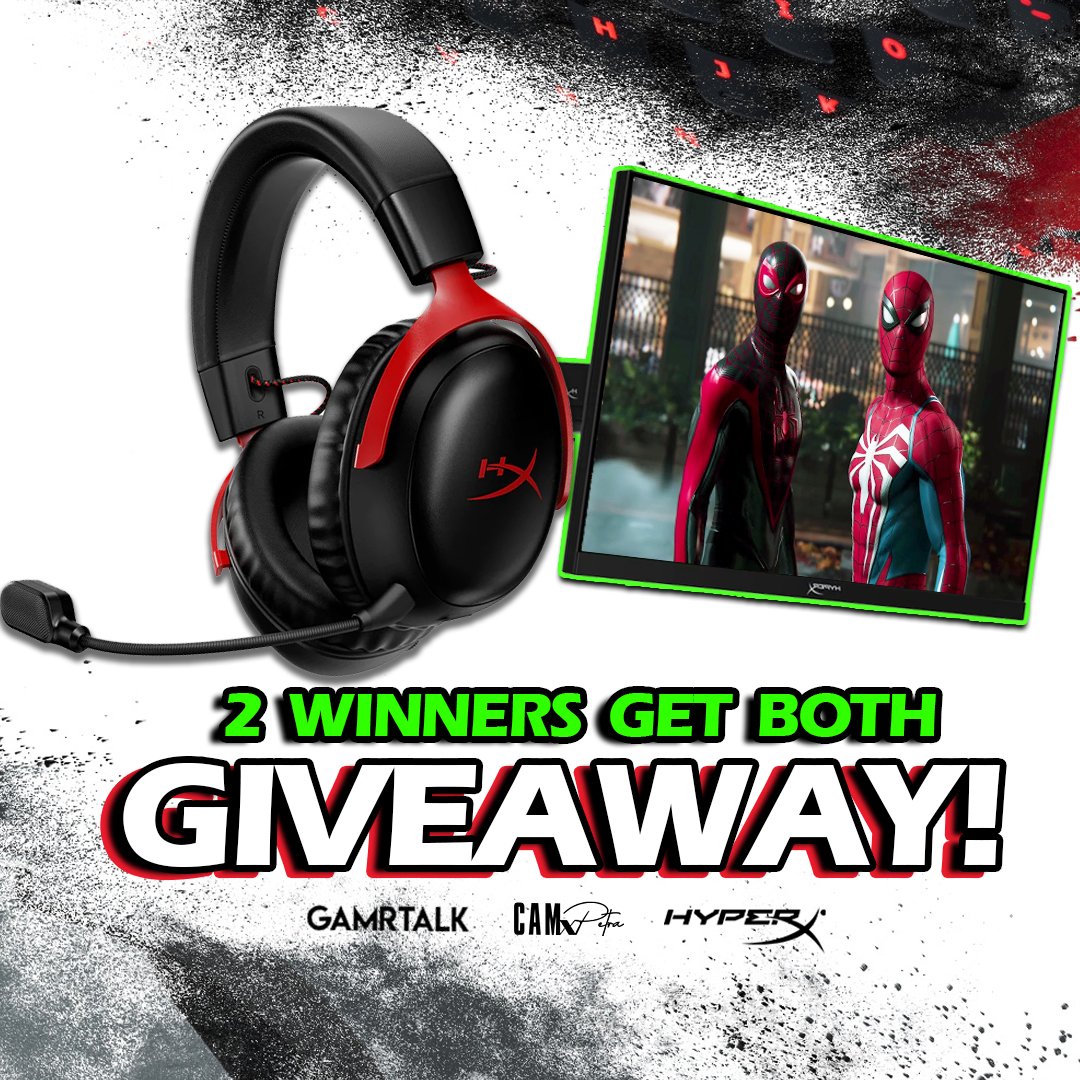 gamrtalk's tweet photo. We are giving away TWO 240Hz Gaming Monitors and TWO Cloud III Gaming Headsets from HyperX!! 🔥👇

✨️How To Enter:

1️⃣  Follow @lastofcam &amp; @HyperX
2️⃣ RT and Tag some friends https://t.co/jaOlOTcfn9
