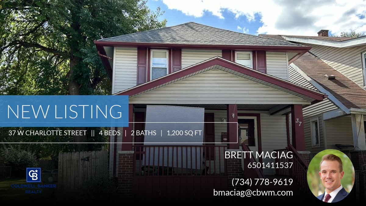 soldbybrett's tweet photo. 📍 New Listing 📍 Take a look at this fantastic new property that just hit the market located at 37 W Charlotte Street in Ecorse. Reach out here or at (734) 778-9619 for more information

#soldbybrett https://t.co/zQnU4GyQI0 https://t.co/unf2AKAbjB