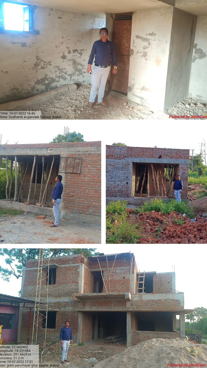 Visited the under-construction Aanganwadi and Gram Panchyat buildings in our block and reviewed the ongoing work.