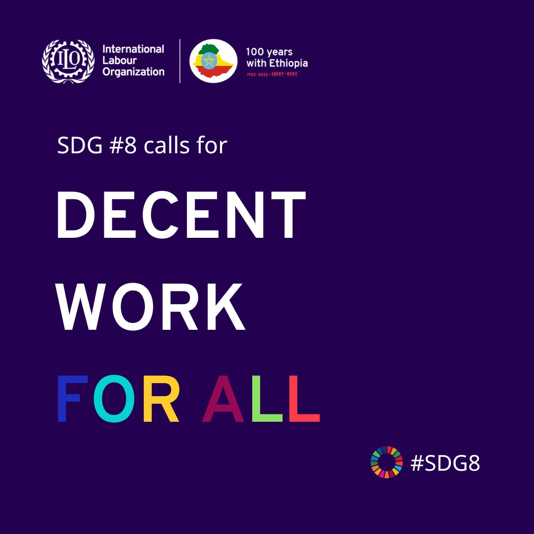 AddisIlo's tweet image. It’s #WorldDayForDecentWork today!

Decent work is essential for a thriving society.

It provides:

👉dignity, 
👉fair wages, and 
👉safe conditions for workers !
