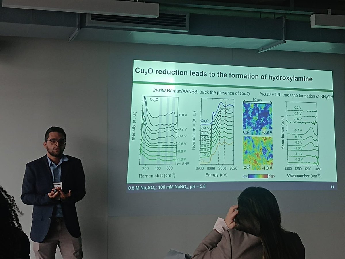 This week I had the opportunity to present my PhD work on NO3 reduction at Cu/Cu2O catalyst at XXIV Brazilian Electrochemical Society Symposium (SIBEE). It was a great week with fruitful discussions! #XXIVSIBEE #SIBEE #Electrochemistry #Electrocatalysis #phdlife
