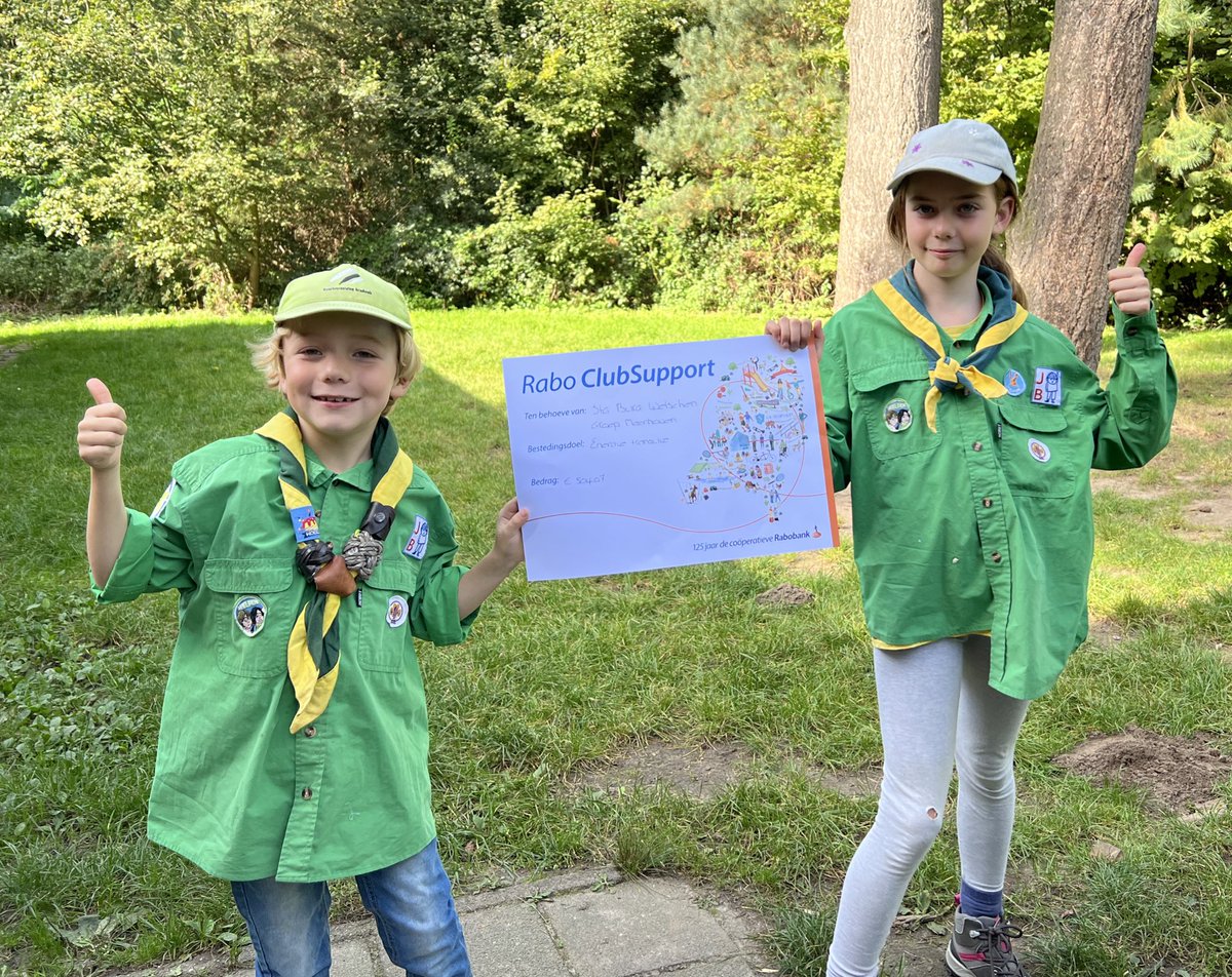 Deze week hebben we van de <a href="/Rabobank/">Rabobank</a> onze #raboclubsupport cheque van €504 in ontvangst mogen nemen, dank voor alle stemmers! ❤️

Met deze bijdrage gaan we onze #blokhut extra energie zuinig maken 💪