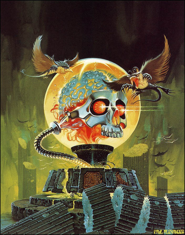 afrocosmist's tweet photo. paul alexander cover art for "the best from fantasy &amp; science fiction: a special 25th anniversary anthology" edited by edward l. ferman, 1977 https://t.co/3e9zS4GyQY