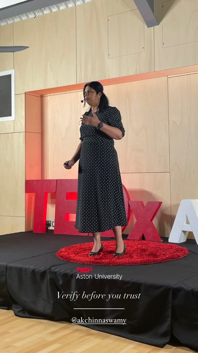 TEDxAstonUniversity (@tedxastonuni) on Twitter photo Our very own lecturer <a href="/akchinnaswamy/">Anitha Chinnaswamy</a> urges us to verify before trusting when navigating through the digital world in this new age. Our very own lecturer <a href="/akchinnaswamy/">Anitha Chinnaswamy</a> urges us to verify before trusting when navigating through the digital world in this new age.