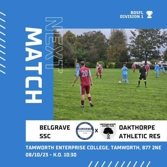 DosthillRedFox_'s tweet photo. One last outing…

Tomorrows fixture is set to be the final game as ‘Belgrave SSC’ as we face last seasons league winners @FcOakthorpe at home.

🔜🔴🦊 https://t.co/xtjQZN2Zlc