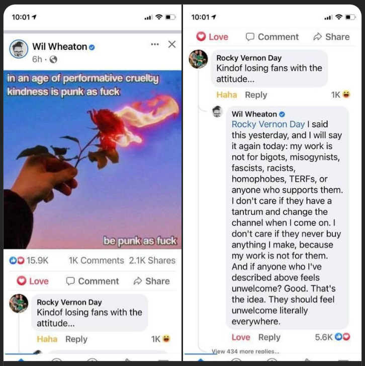 ActivateAmyMode's tweet photo. Wil Wheaton is awesome. https://t.co/UAkUcMNfX3