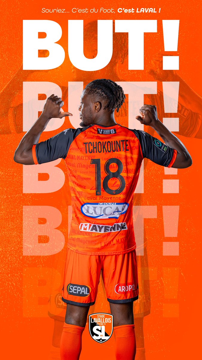stadelavallois's tweet photo. ⏱️34’⎮ #FCGBLAVAL 

⚽️ BUUUUT de Malik Tchokounté ! Une tête imparable sur ce corner, les filets tremblent!💥🟠⚫️

0️⃣-1️⃣ https://t.co/S63Hhx035b