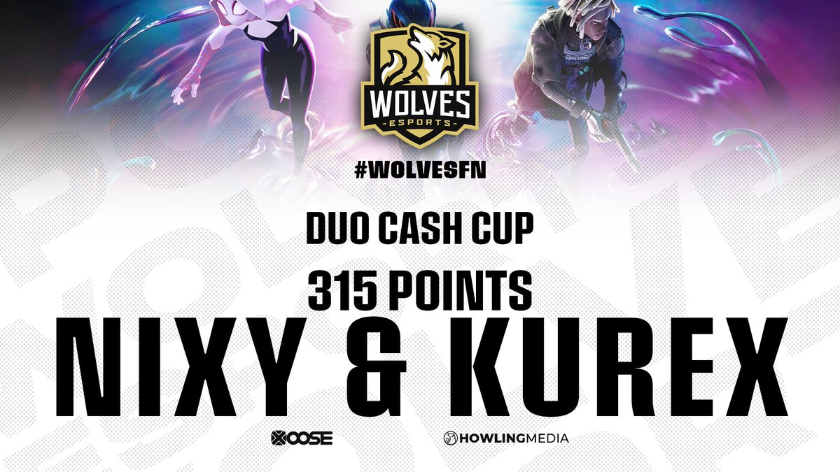 FN_Wolves's tweet photo. Duo Cash Cup result from yesterday:

@nixyyyeh &amp; @kurex727 scored 315 points and placed 3906th out of 39.000 teams, ggs!

#KeepHowling https://t.co/fX5lrcXKFX
