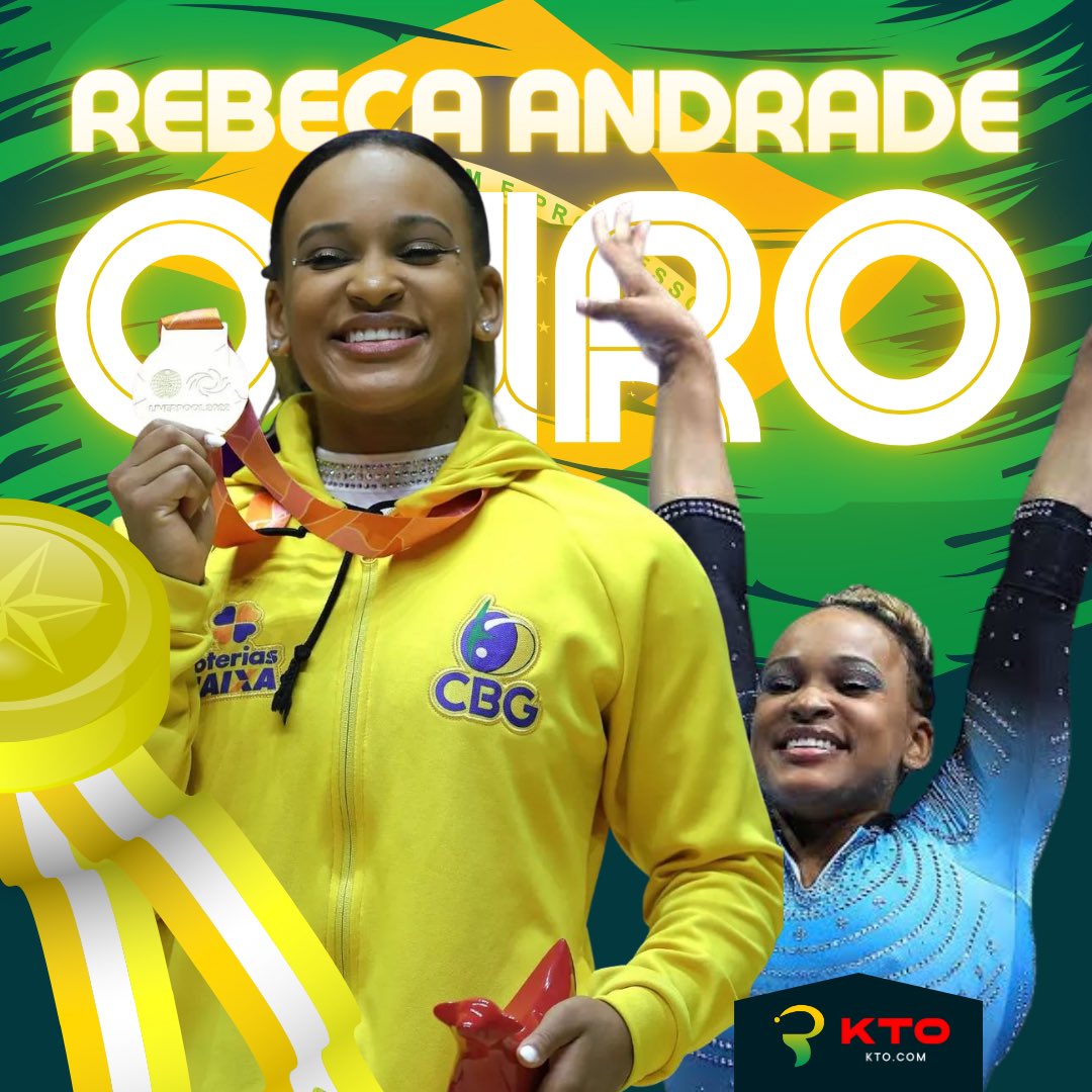 piuesportes's tweet image. REBECA ANDRADE É OUROOOOOOO! 🤸‍♀️

Pela segunda vez na carreira, Rebeca Andrade 🇧🇷 é campeã mundial no salto feminino da Ginástica Artística 🥇

A brasileira terminou a final com média de 14.750 de nota, vencendo Simone Biles na Antuérpia 🇧🇪

VOCÊ É GIGANTE, REBECA! 🥹