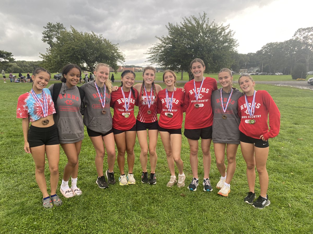 RVRHS_XC's tweet photo. Great races today at the Fall Classic! Solid 3rd place finish by the varsity team and big PRs for sophs Mary Casano and Madison Popovich. Championship season right around the corner! https://t.co/jzR9KRwBEs