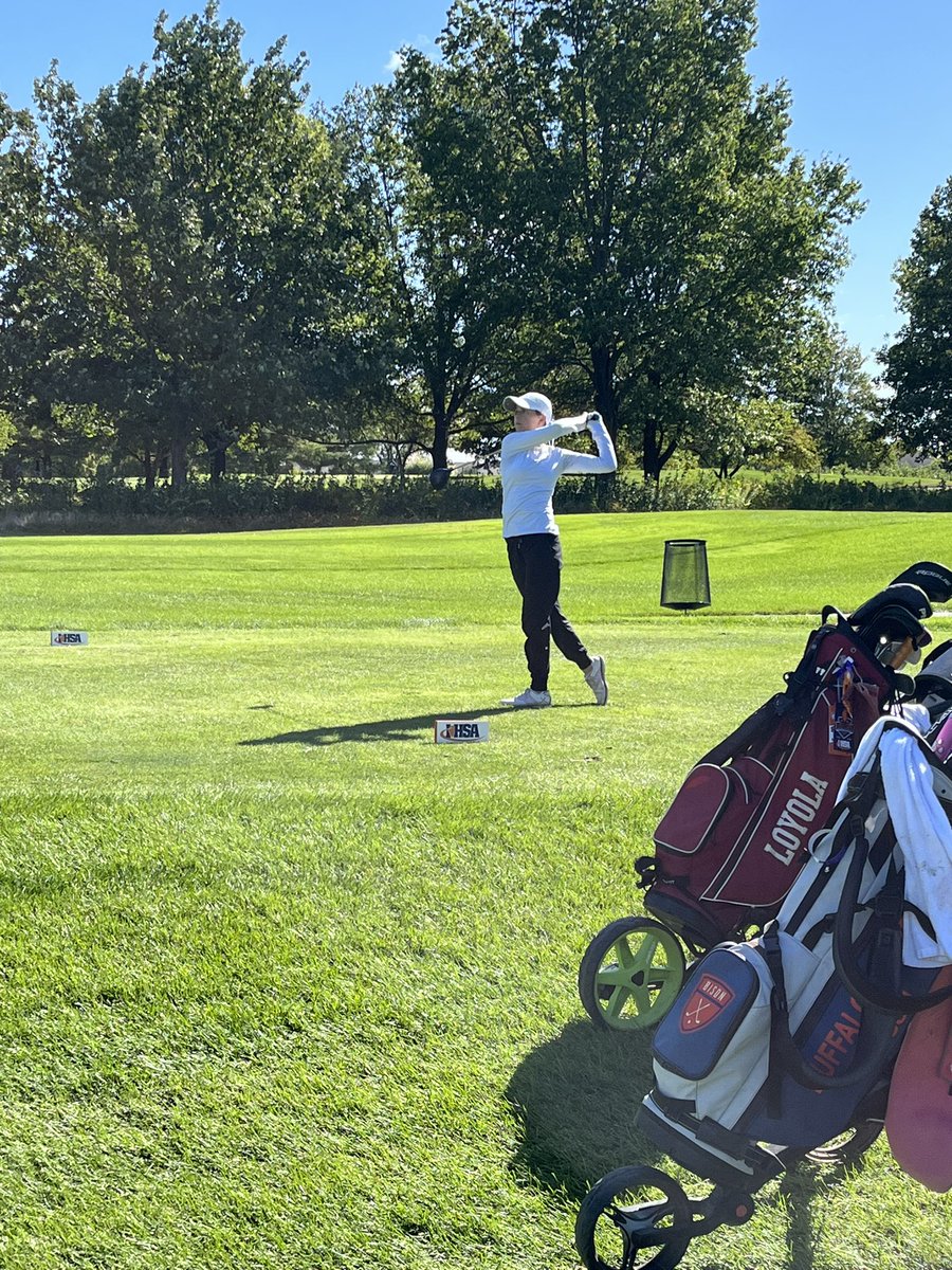 Day 2 at the State Tourney and Courtney Beerheide finishes the season doing what she does… shooting low rounds. She fires a -3 (69) to vault into the top 10. Way to go, Wolf! @BGBisonAD @BGHSPrincipal #nofear #her