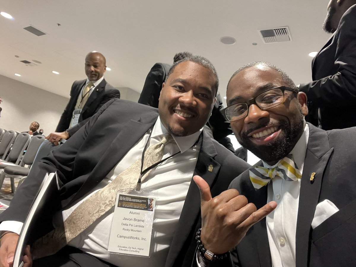 acei06's tweet photo. Dr. Jonathan Madison of the ACEI Board of Directors along with Jevon Brame addresses the attendees of the Alpha Phi Alpha Western Region Leadership Academy & College Brothers Retreat with ACEI’s 2023 update #acei #alphawest #educatingourfuture https://t.co/RmWv2xupaD