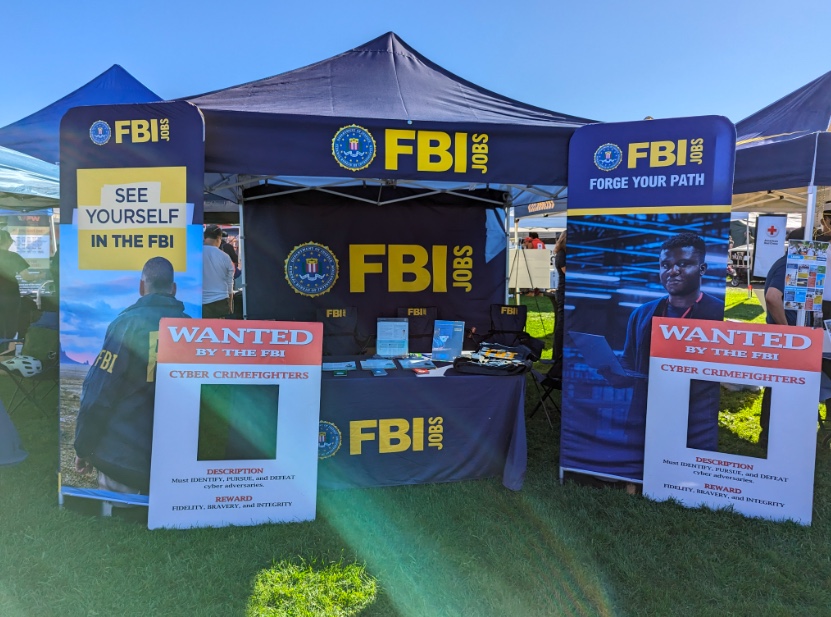 FBISanFrancisco's tweet image. The #FBI is out at @FleetWeekSF Humanitarian Assistance Village all weekend.  The event is free and open 10 am-4 pm today and tomorrow.  Stop by and visit us at the Marina Green! #FleetWeekSF