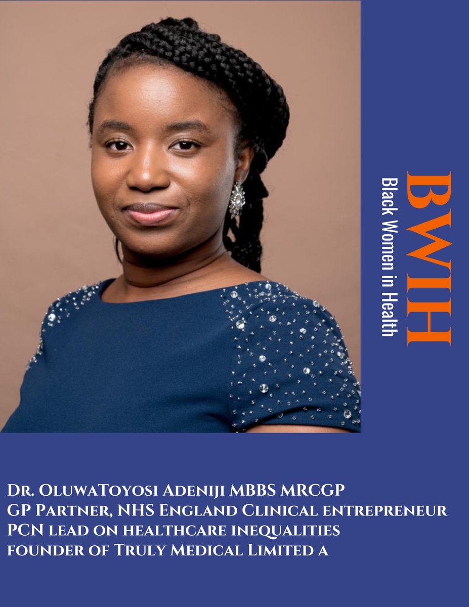 #SalutingOurSisters this #BlackHistoryMonth    🌟

#salute  Dr. Oluwatoyosi Adeniji <a href="/drtoyosiadeniji/">Toyosi Adeniji</a> GP Partner, NHS Clinical Entrepreneur, &amp; advocate for healthcare equality. 

She's an award-winning leader, fostering excellence, inclusion, &amp; equity in healthcare. 🏆💼
#bwih