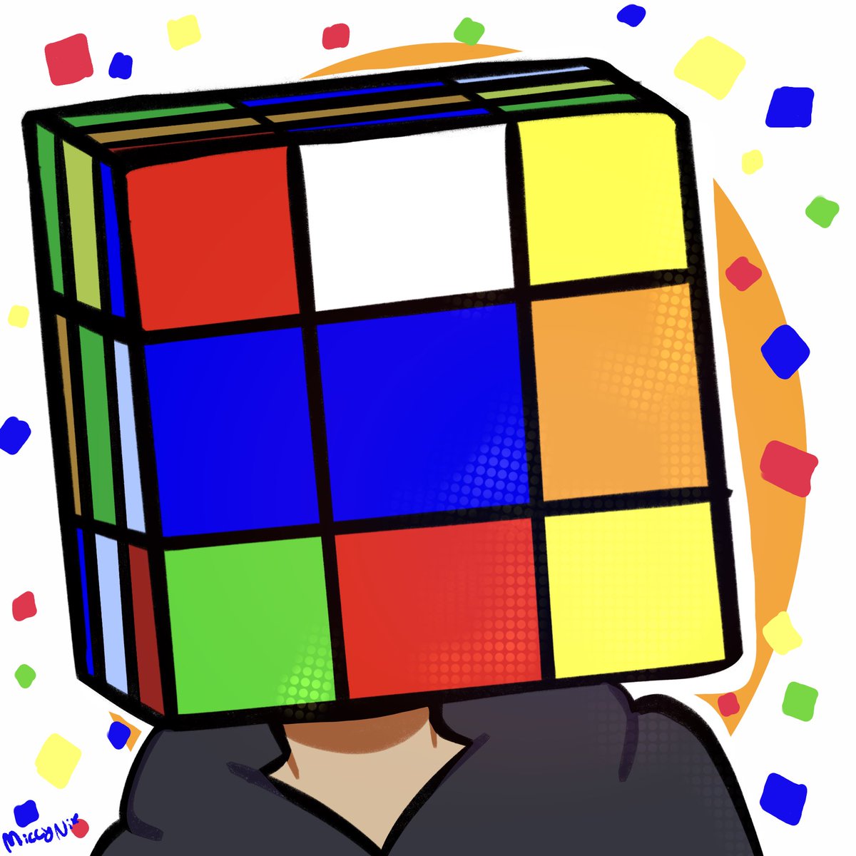 Mmm… silly little cube man….
