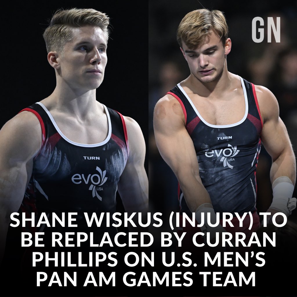 Gymnastics Now on X: "USA Gymnastics announced Saturday that, due to  injury, Shane Wiskus will be replaced by Curran Phillips on the U.S. men's  team for the Pan Am Games later this