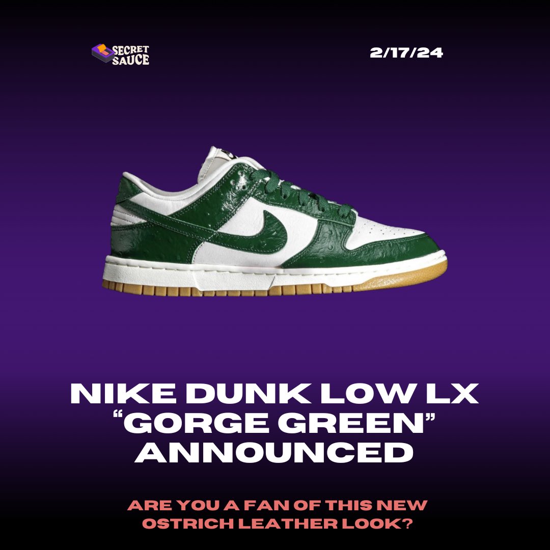 Leather Nike SB Dunk Low Varsity Green
