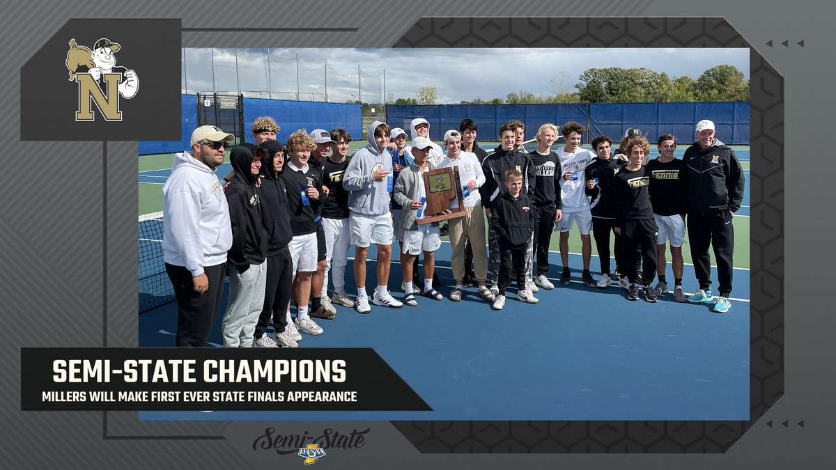 MillerNationAD's tweet photo. The Millers are Semi-State Champions for the first time! Noblesville makes its first ever appearance in the State Finals on Friday in the Quarterfinals at Center Grove! #MillerPride https://t.co/wwXWkVDF2C