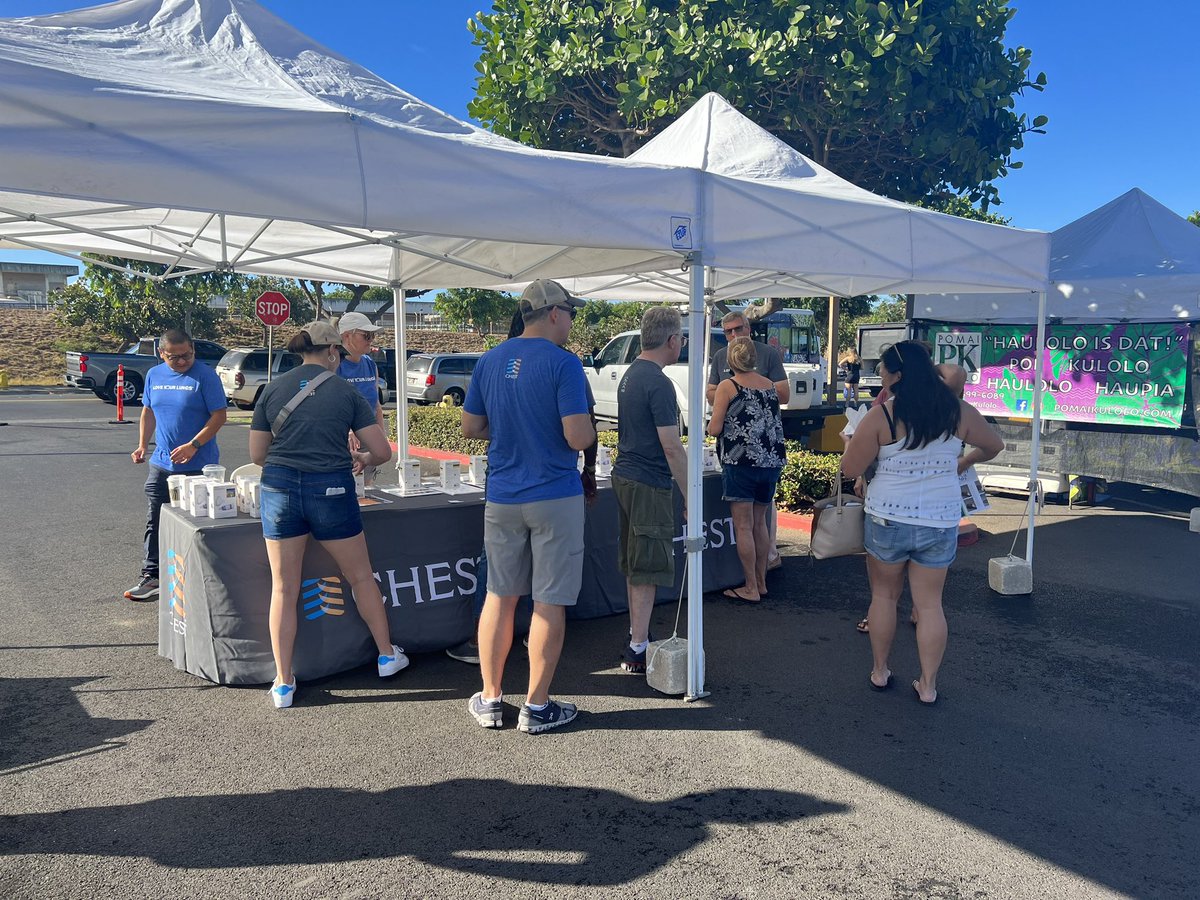 Volunteering at the Waianae Coast Comprehensive Health Center at the Mākeke Farmers Market during #CHEST2023